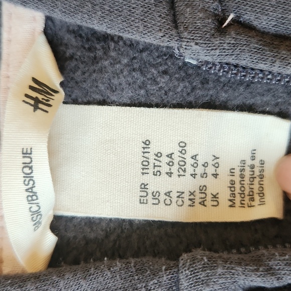 H&M Gray Hoodie for Girls Size US 5T/6 - Picture 2 of 3